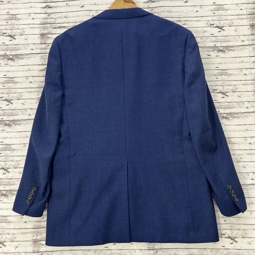 Brooks Brothers Reda Italian Regent Fit Blazer Coat Men's 44L Wool Navy Blue